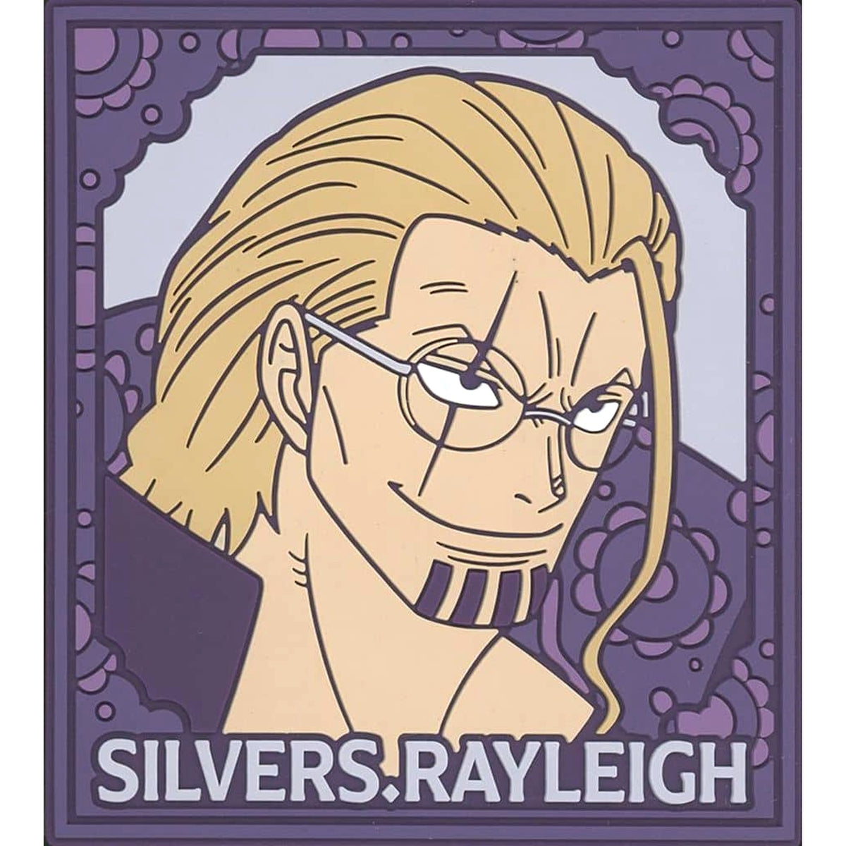 One Piece Silvers Rayleigh Ichiban Kuji Roger Pirates Legendary Pirate Rubber Coaster Rubber Assortment Prize J [USED]