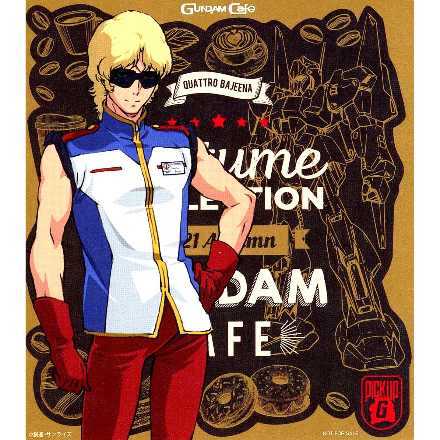 Quattro Bajeena Mobile Suit Zeta Gundam Mini Shikishi Coaster Gundam Cafe Costume Collection 2021 Autumn Eligible Menu Order Bonus [USED]