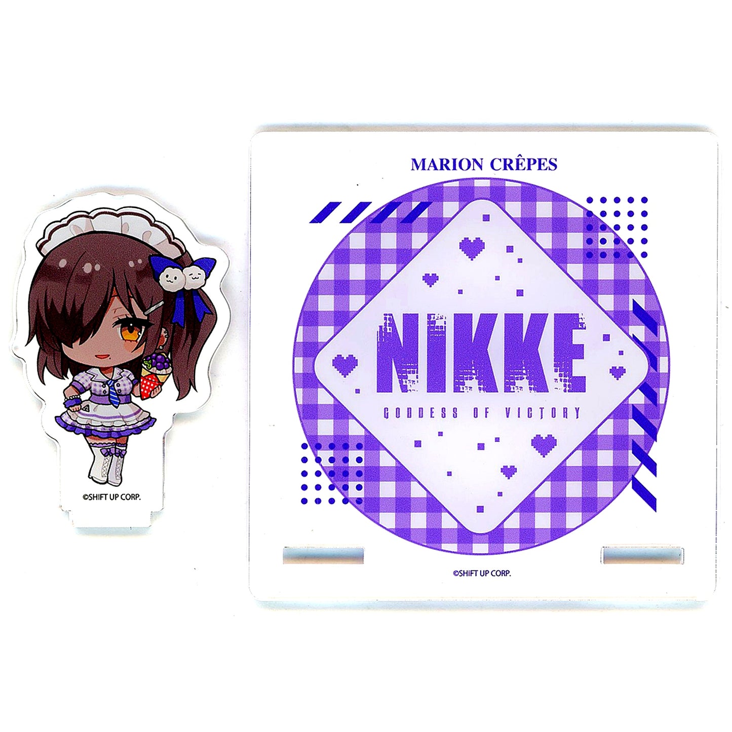 Naga 03 Cafe Staff Ver. Newly Drawn Illustration Acrylic Coaster Stand Goddess of Victory: Nikke x Marion Crepes [USED]