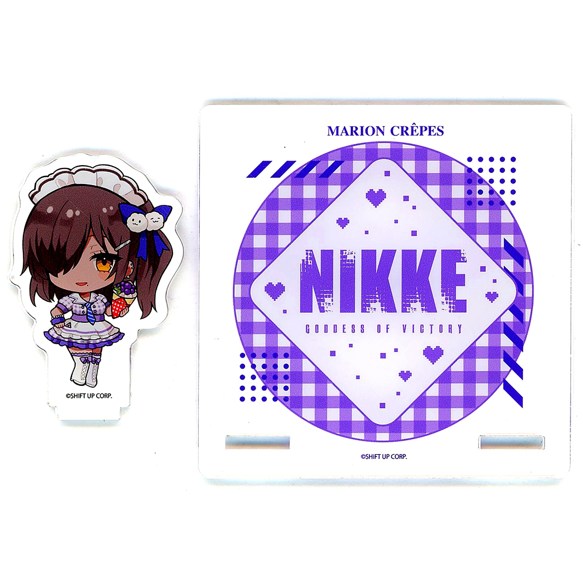 Naga 03 Cafe Staff Ver. Newly Drawn Illustration Acrylic Coaster Stand Goddess of Victory: Nikke x Marion Crepes [USED]