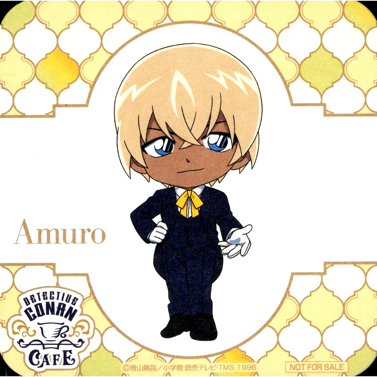 Toru Amuro Original Coaster Detective Conan Cafe 2025 Drink Order Bonus 1st Half [USED]