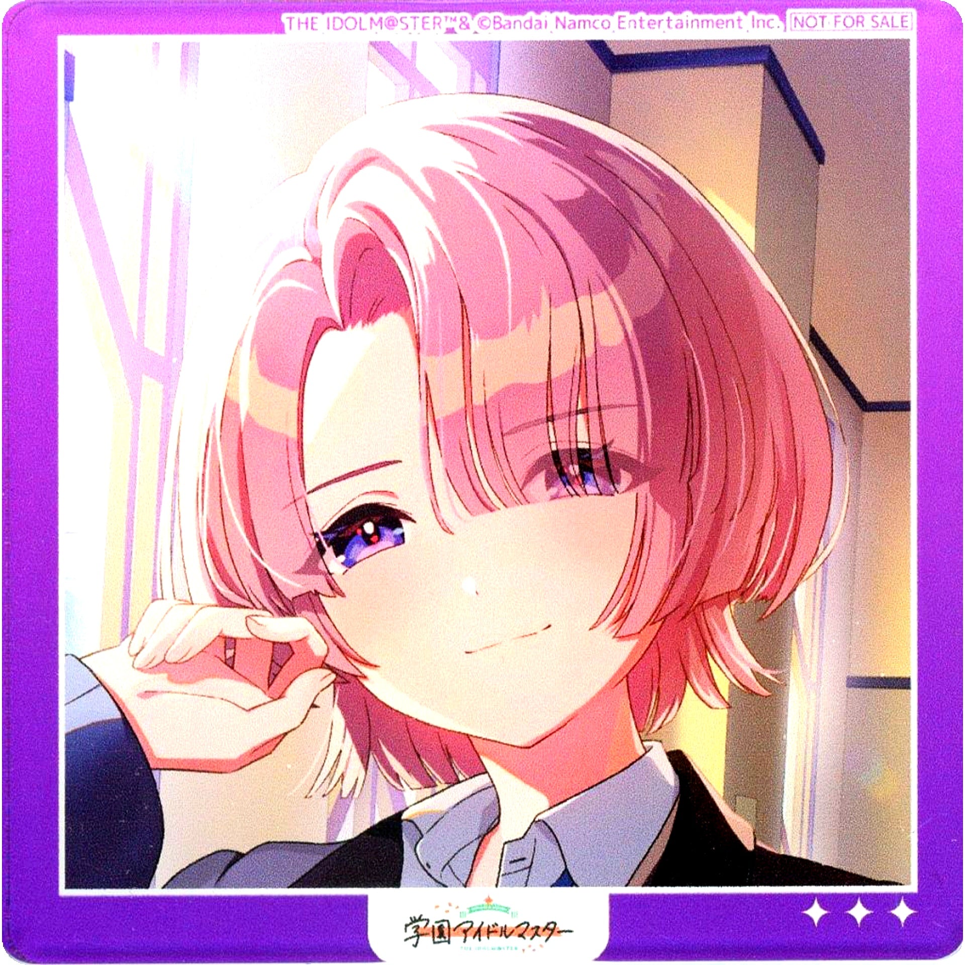 Mao Arimura CD Gakuen Idolmaster Mao Arimura 1st Single Fluorite Sofmap Animega Purchase Bonus Acrylic Coaster [USED]