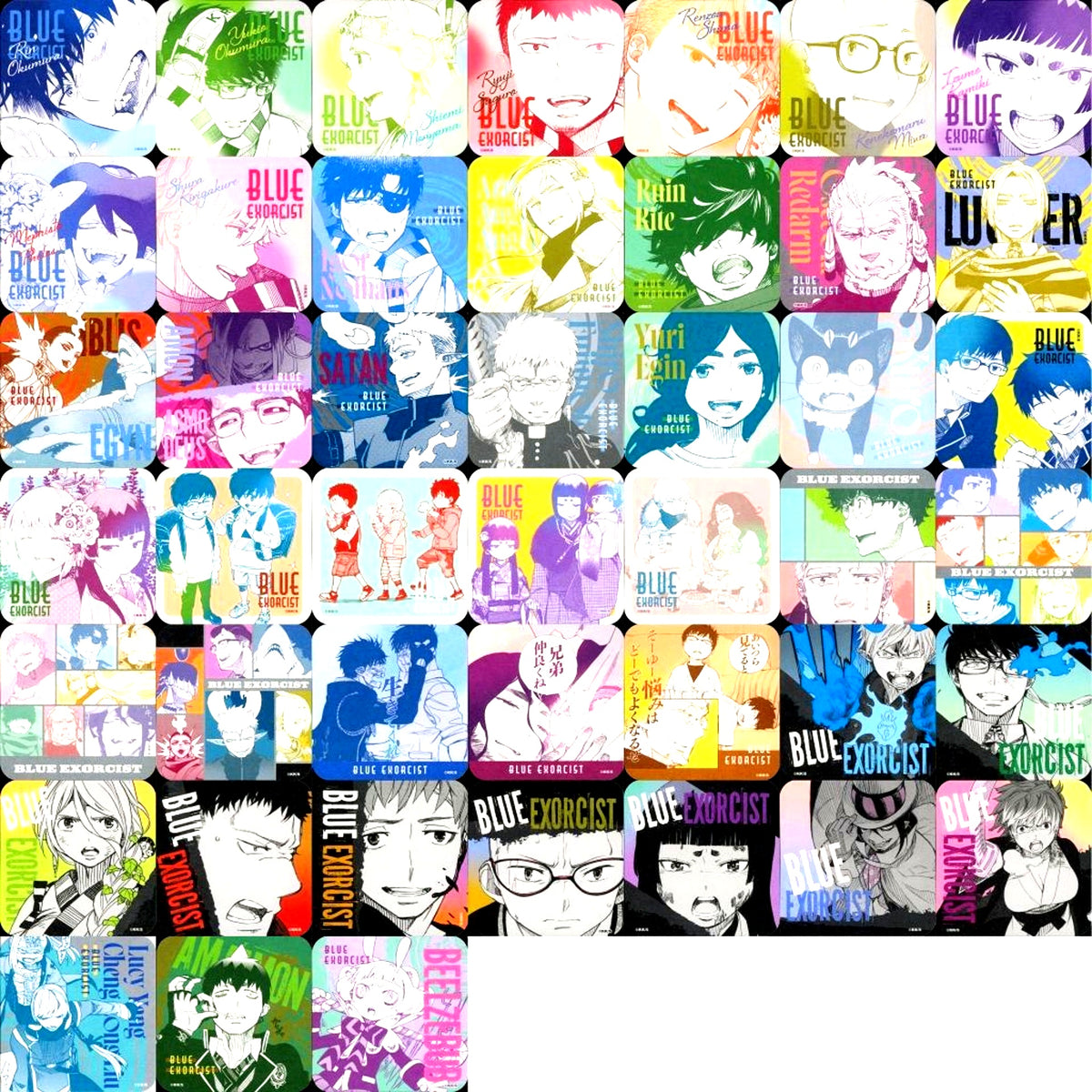 Set of 45 Blue Exorcist Exhibition Art Coaster Vol. 2 [USED]