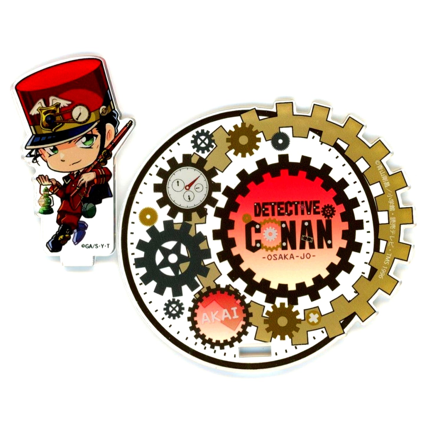 Shuichi Akai Acrylic Stand Coaster Steampunk Detective Conan Osaka Castle Honjin Special Shop 2025 Food Corner Limited Souvenir Goods [USED]