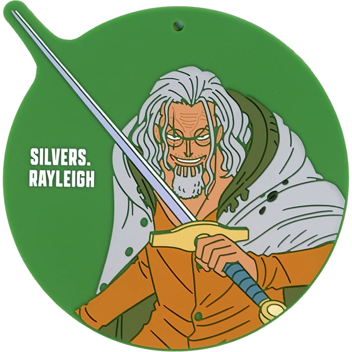 One Piece Silvers Rayleigh Ichiban Kuji Beyond the Trial Rubber Assortment Coaster Prize H [USED]