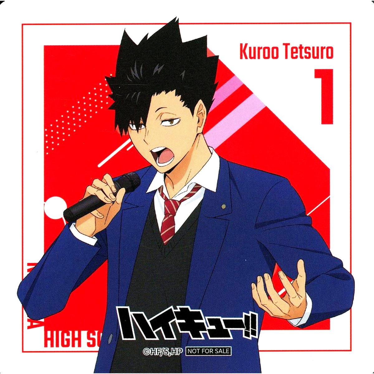 Tetsuro Kuroo Uniform Coaster Haikyu!! x Karaoke Manekineko 2025 Collab Drink Bonus [USED]