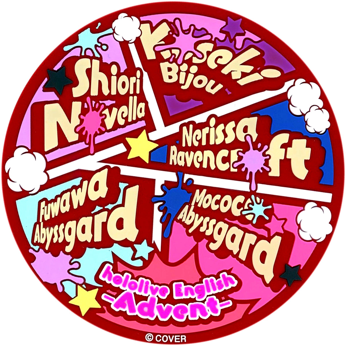 Advent Virtual YouTuber hololive English Advent VS Justice Valentine's Day Coaster [USED]