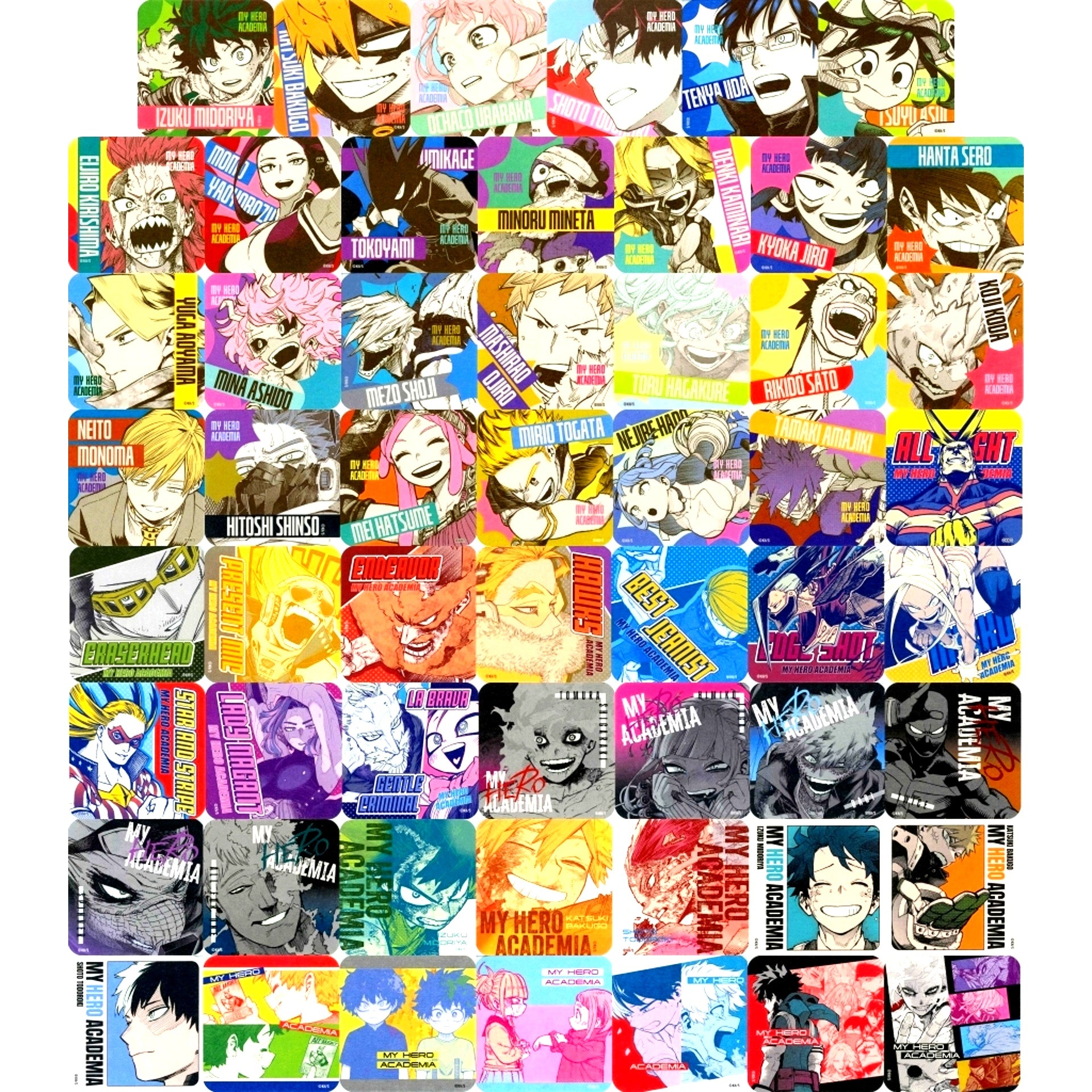 Set of 55 Kohei Horikoshi My Hero Academia Exhibition Art Coaster R [USED]