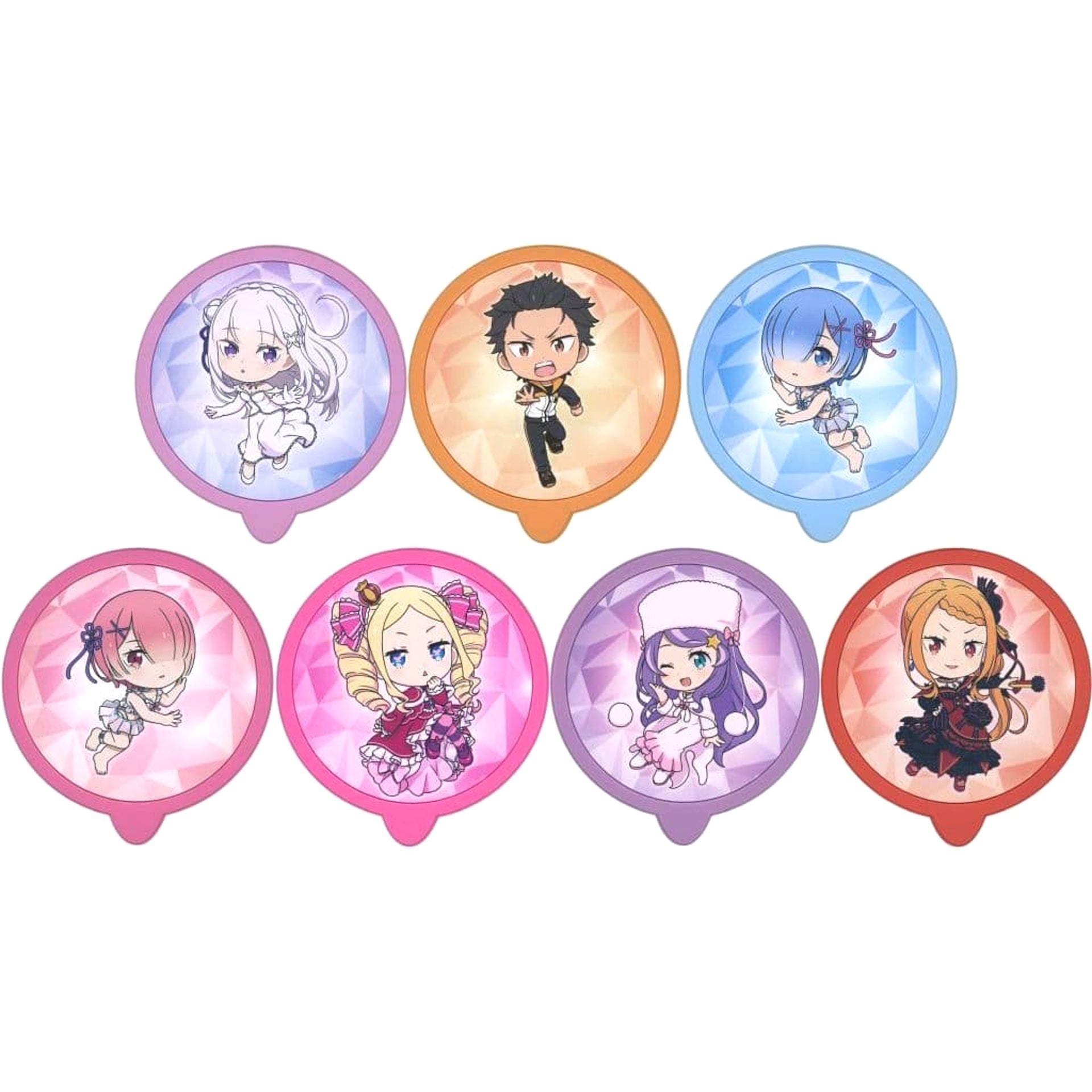 Re:ZERO -Starting Life in Another World- Emilia & Others All 7 Types Set Ichiban Kuji I Will Remember This Day Cup Noodle Weight Coaster Prize H [USED]