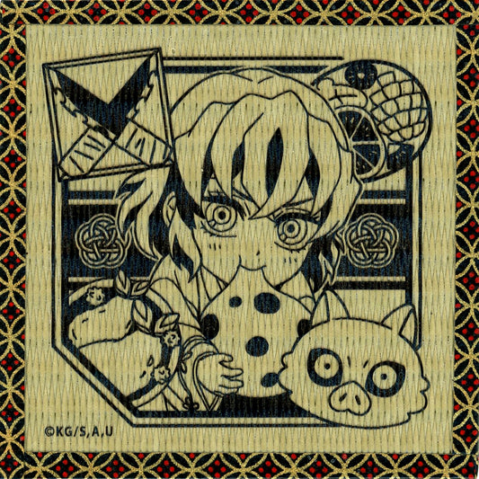 Inosuke Hashibira Tatami Coaster Demon Slayer x ufotable Cafe x Machi Asobi CAFE Inosuke Hashibira Birthday Festival 2025 [USED]