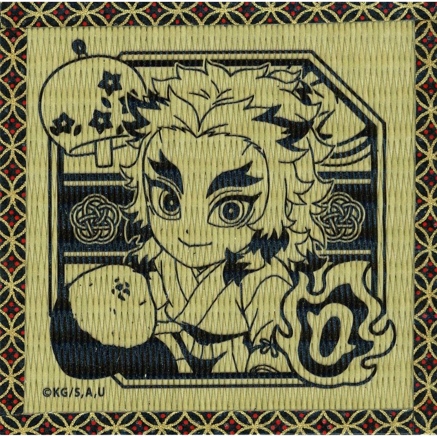 Kyojuro Rengoku Demon Slayer Tatami Coaster ufotable Cafe Machi Asobi CAFE Kyojuro Rengoku Birthday Festival 2025 [USED]