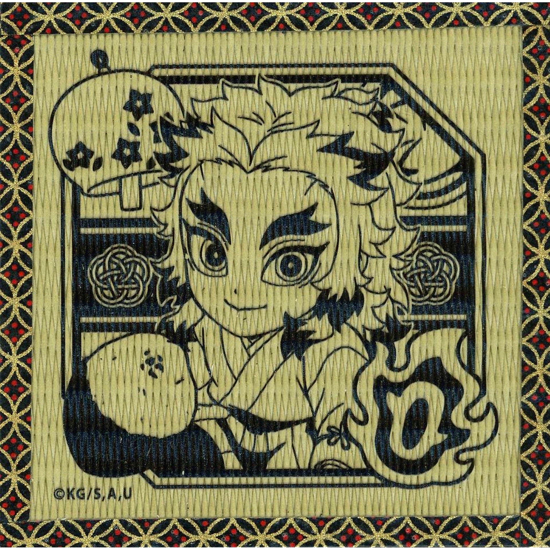 Kyojuro Rengoku Demon Slayer Tatami Coaster ufotable Cafe Machi Asobi CAFE Kyojuro Rengoku Birthday Festival 2025 [USED]