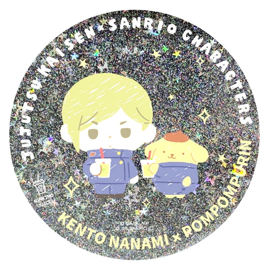 Kento Nanami 04. x Pompompurin Glitter Coaster Jujutsu Kaisen Hidden Inventory Premature Death x Sanrio Characters [USED]