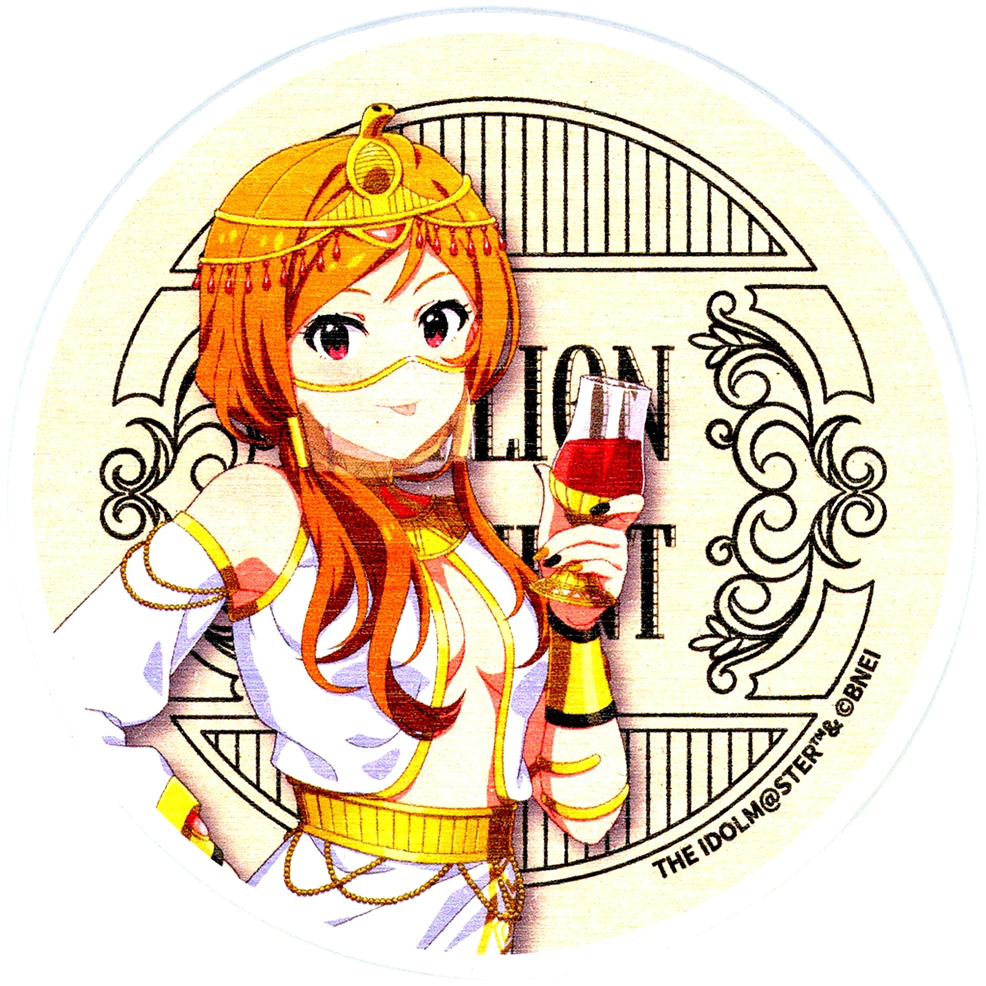 Rio Momose MILLION ANCIENT Ver. World Wide Meal THE IDOLMASTER MILLION LIVE x STELLAMAP CAFE Diatomaceous Earth Coaster [USED]