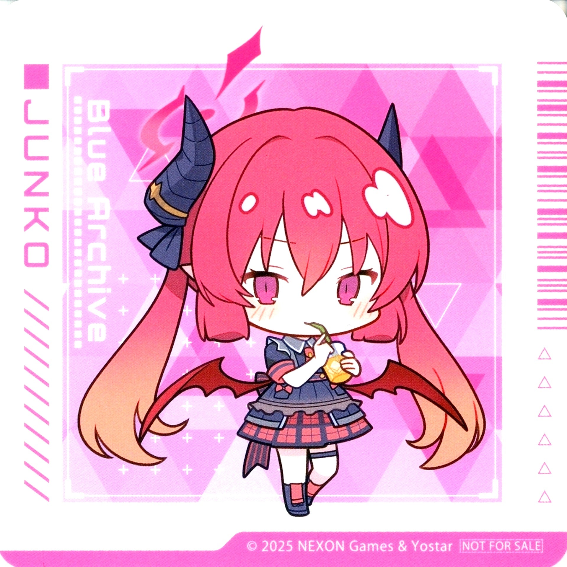 Junko Akashi Mini Character Coaster Blue Archive x GiGO Campaign Blue Archive Yaki and Drink with Novelty Order Bonus [USED]