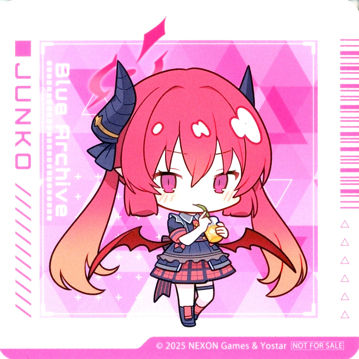 Junko Akashi Mini Character Coaster Blue Archive x GiGO Campaign Blue Archive Yaki and Drink with Novelty Order Bonus [USED]