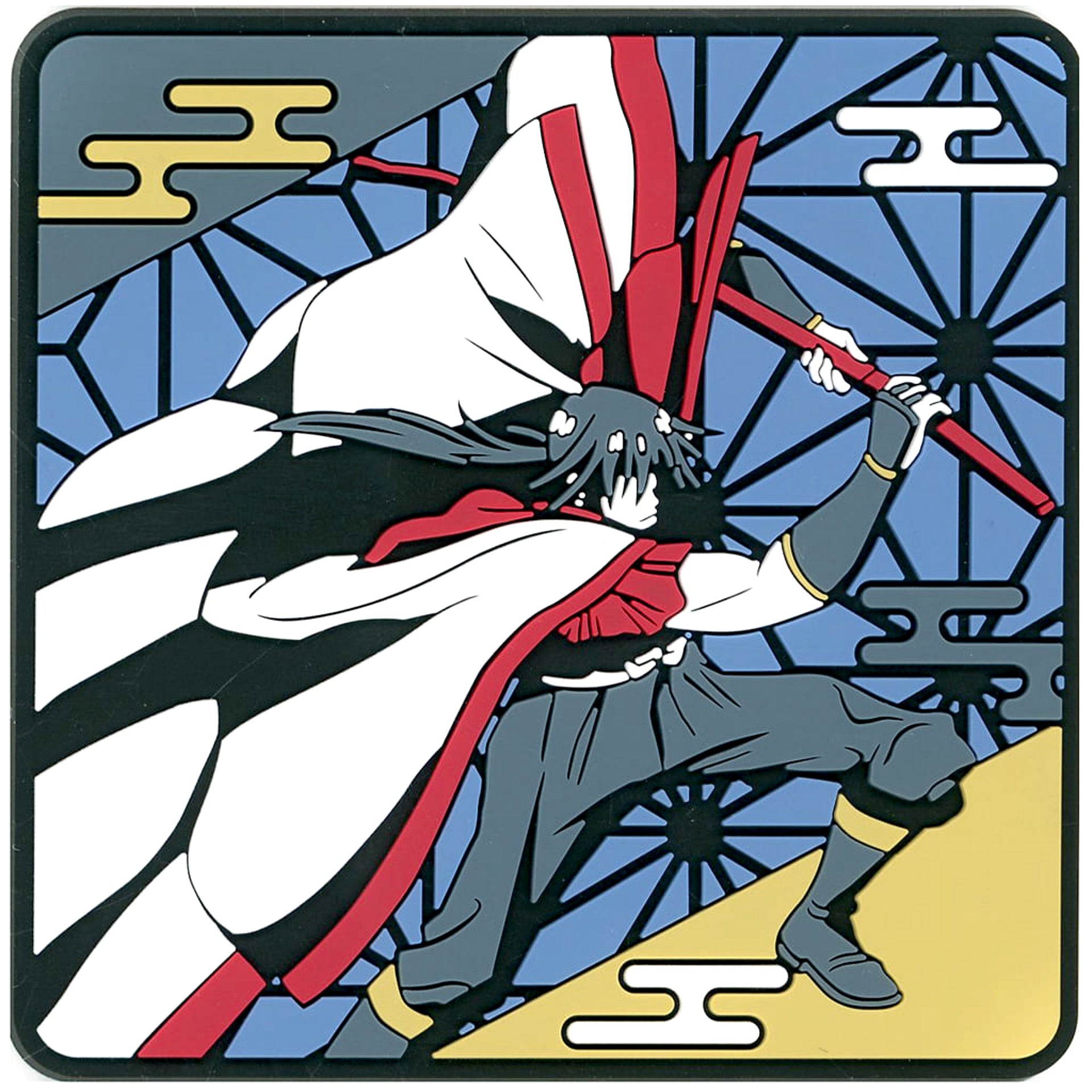 Rurouni Kenshin: Kyoto Disturbance Seijuro Hiko Ichiban Kuji Rubber Coaster Prize E [USED]