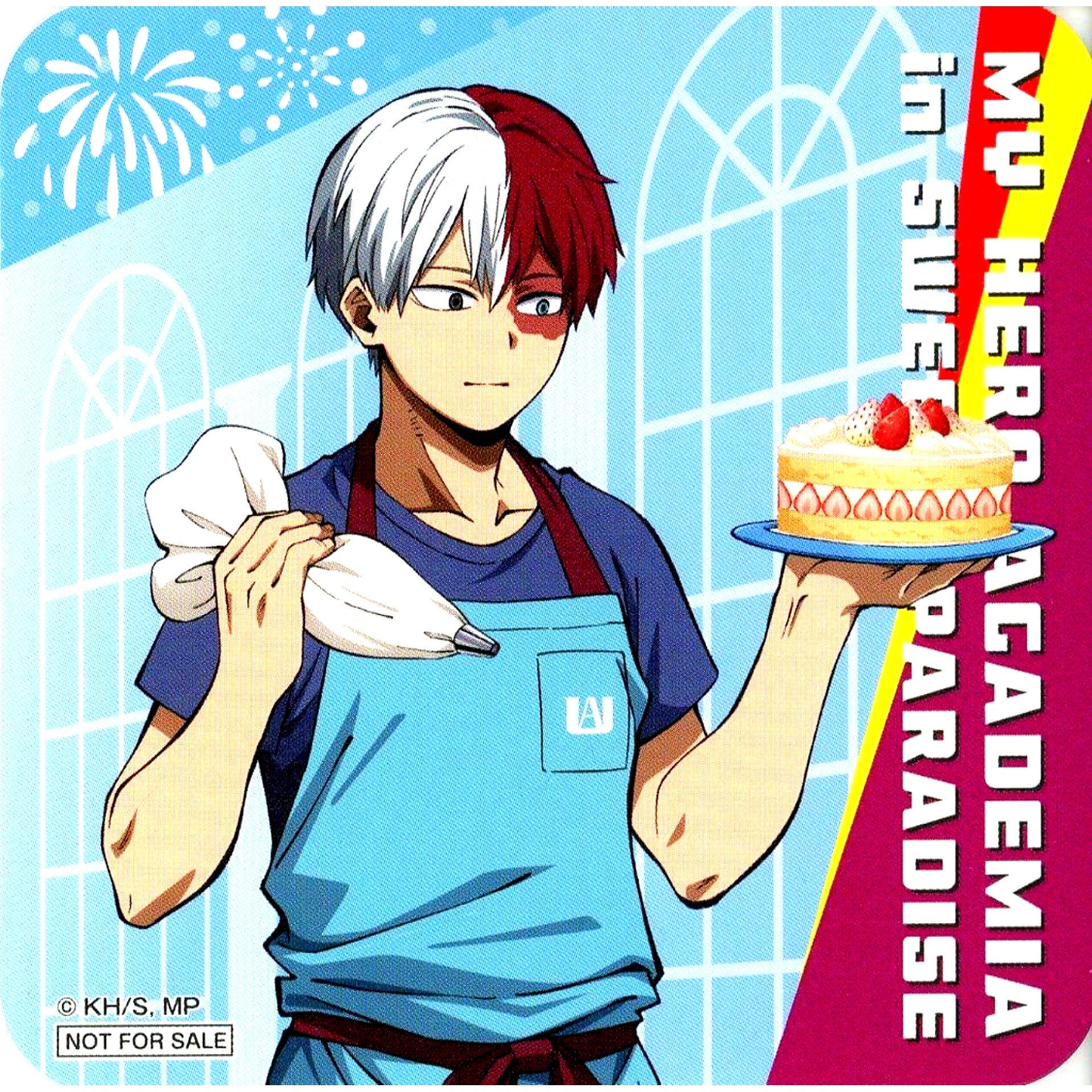 Shoto Todoroki Standard My Hero Academia Original Coaster in Sweets Paradise Collabo Menu Order Bonus [USED]