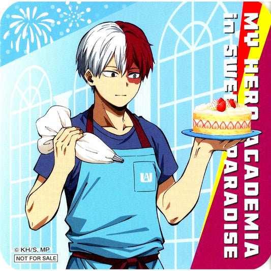 Shoto Todoroki Standard My Hero Academia Original Coaster in Sweets Paradise Collabo Menu Order Bonus [USED]