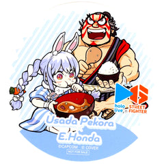 Usada Pekora & Edmond Honda CAPCOM CAFE x Street Fighter 6 x Virtual YouTuber hololive Vol.1 Original Drink Order Bonus Coaster [USED]