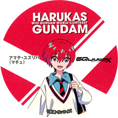 Amate Yuzuriha Machu Original Coaster Mobile Suit Gundam GQuuuuuuX Harukas x Gundam with Gundam World CONTRAST Collab Cafe Menu Order Bonus [USED]