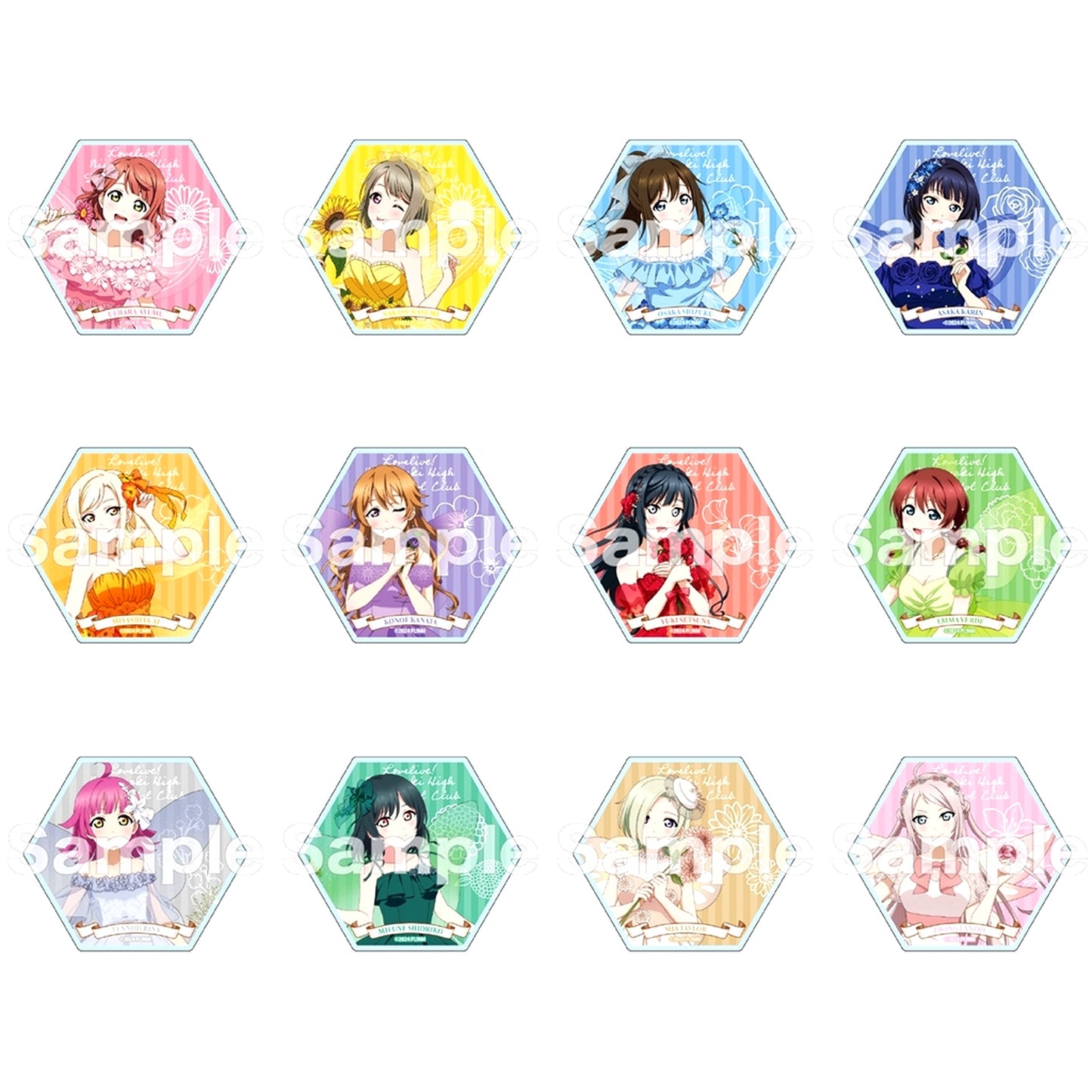 Set of 12 Love Live! Nijigasaki High School Idol Club Trading Acrylic Coaster Fairy Ver. [USED]