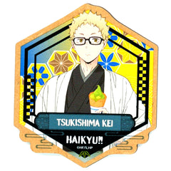Kei Tsukishima JR Tokai Haikyu!! Lets Go Kyoto!! Wooden Coaster Collection Kyoto Ltd [USED]