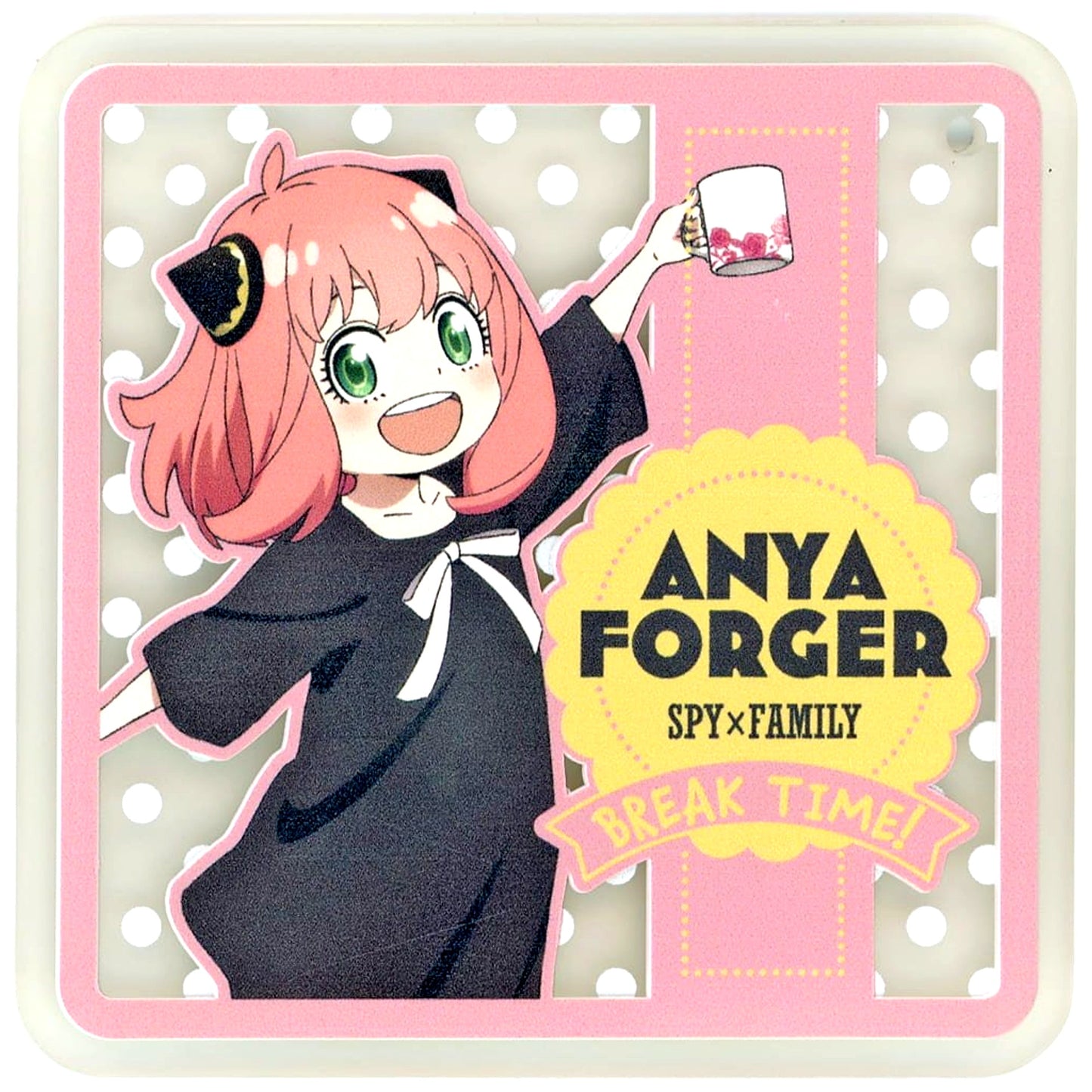 SPY x FAMILY Anya Forger Ichiban Kuji Thanks for Being You Rubber Coaster Prize G [USED]