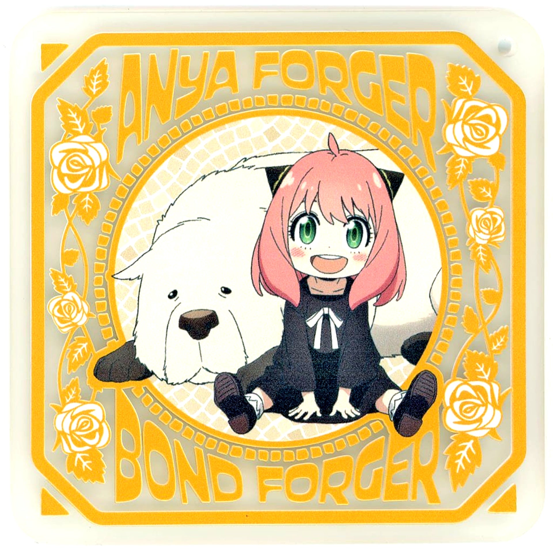 SPY x FAMILY Anya Bond Rose Ichiban Kuji Thanks for Being You Rubber Coaster Prize G [USED]