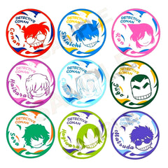 Set of 9 Trading Clear Rubber Coaster Detective Conan [USED]