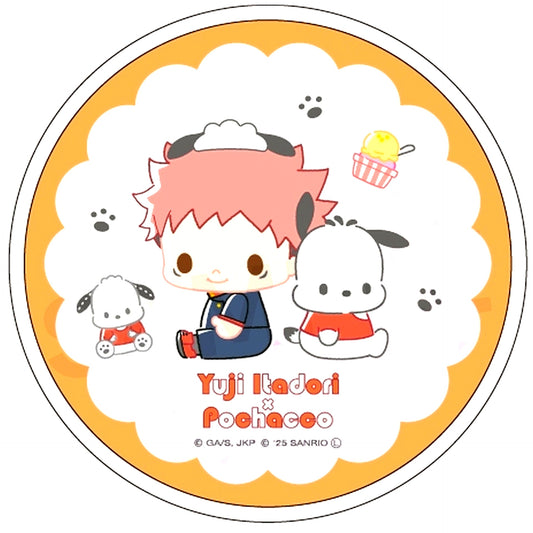 Yuji Itadori 01. x Pochacco Glitter Coaster Jujutsu Kaisen x Sanrio Characters [USED]