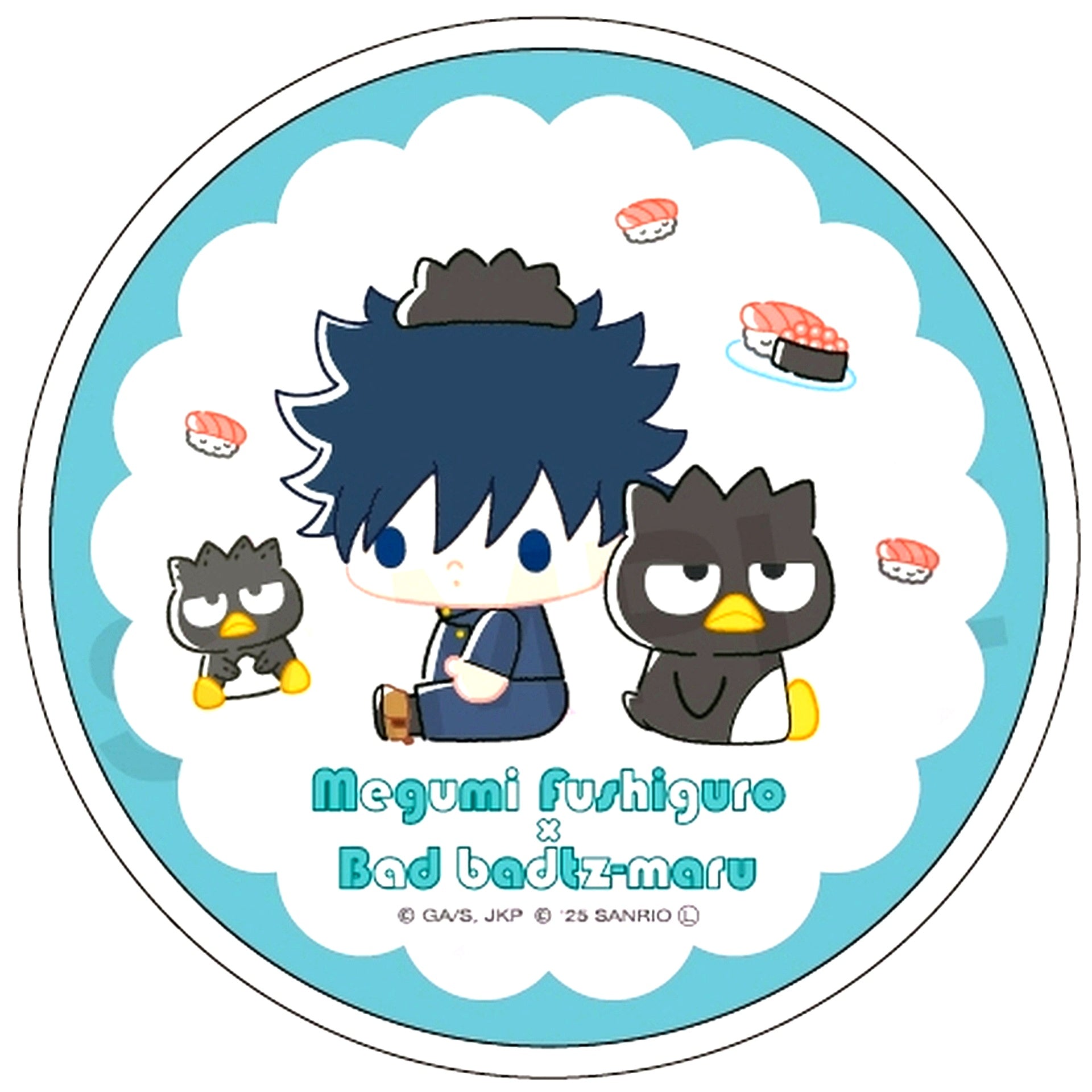Megumi Fushiguro 02. x Badtz-Maru Glitter Coaster Jujutsu Kaisen x Sanrio Characters [USED]
