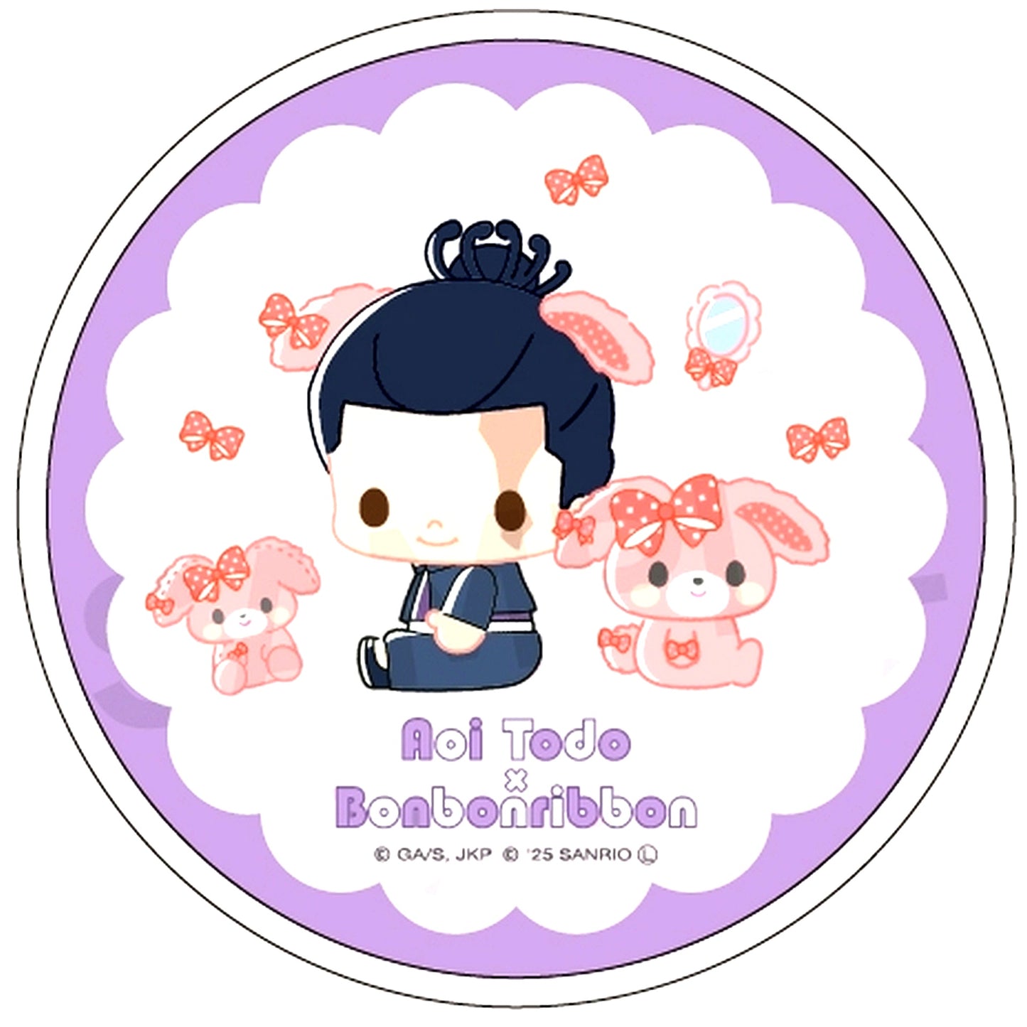 Aoi Todo 04. x Bonbonribbon Glitter Coaster Jujutsu Kaisen x Sanrio Characters [USED]