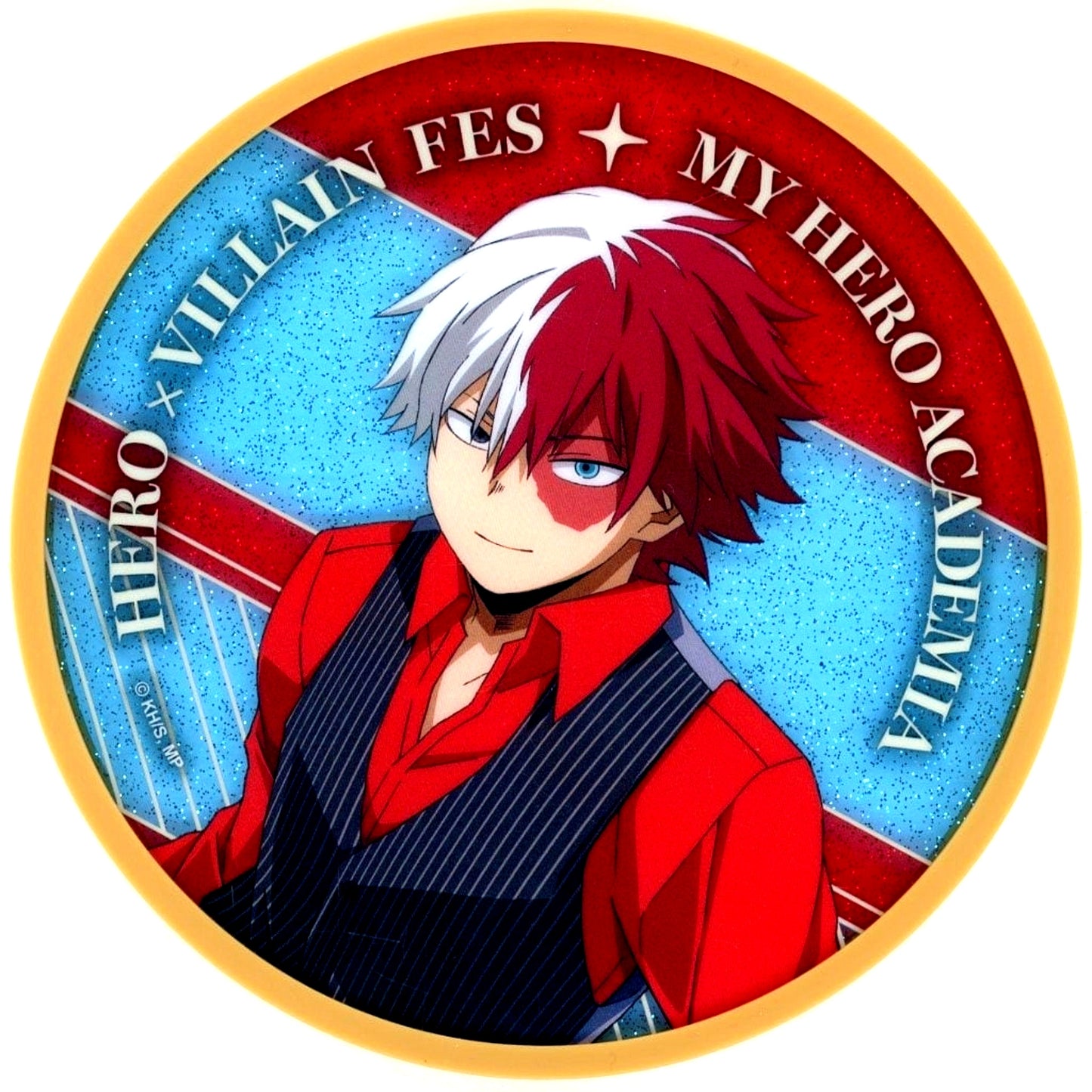 Shoto Todoroki My Hero Academia Glitter Acrylic Coaster Hero x Villain Fes Pop Up Shop presented by TOHO animation [USED]
