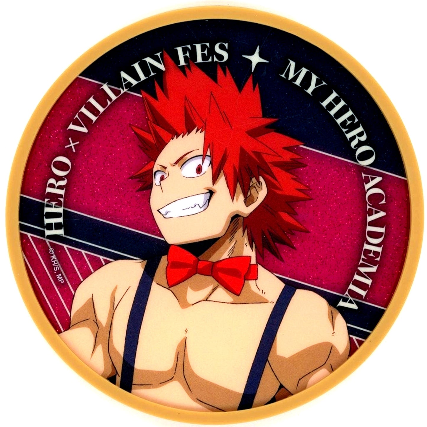 Eijiro Kirishima My Hero Academia Glitter Acrylic Coaster Hero x Villain Fes Pop Up Shop presented by TOHO animation [USED]