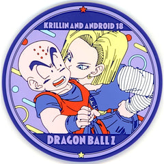 Krillin & Android 18 G Prize Rubber Coaster Rubber Assort Ichiban Kuji Dragon Ball Fantastic Adventure 2 [USED]