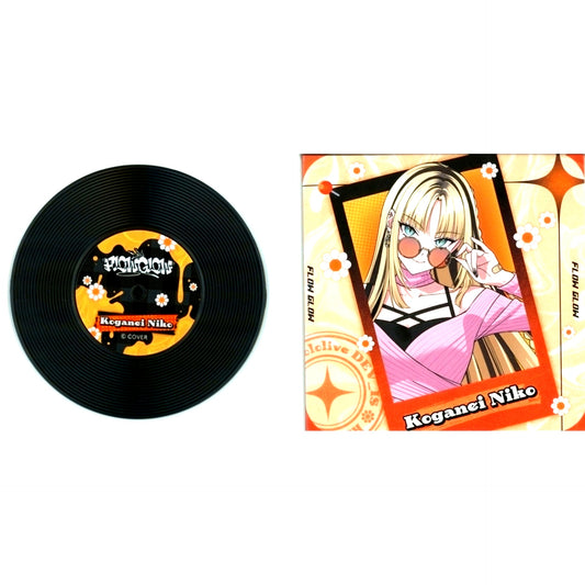 Kogane Niko CD Jacket Coaster Virtual YouTuber hololive FLOW GLOW x TOWER RECORDS CAFE FLOW GLOW Spring has come [USED]