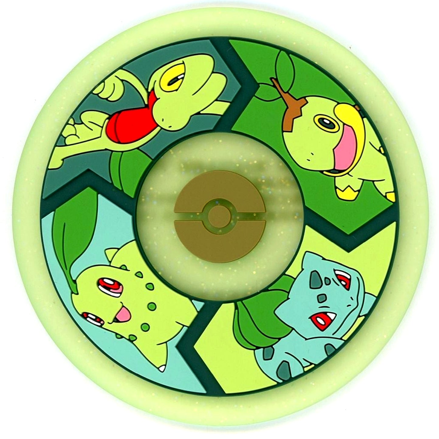 Grass Type Kanto Johto Hoenn Sinnoh Region I Prize Pokemon 30th Anniversary Vol.1 Rubber Coaster Rubber Collection Ichiban Kuji [USED]