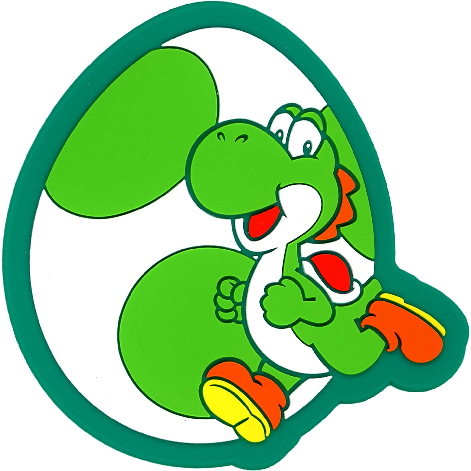 Green Yoshi E Prize Super Mario with Yoshi Rubber Collection Coaster Ichiban Kuji [USED]
