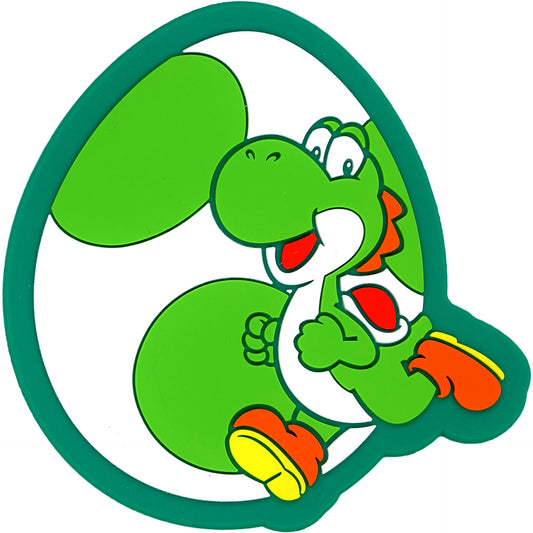 Green Yoshi E Prize Super Mario with Yoshi Rubber Collection Coaster Ichiban Kuji [USED]