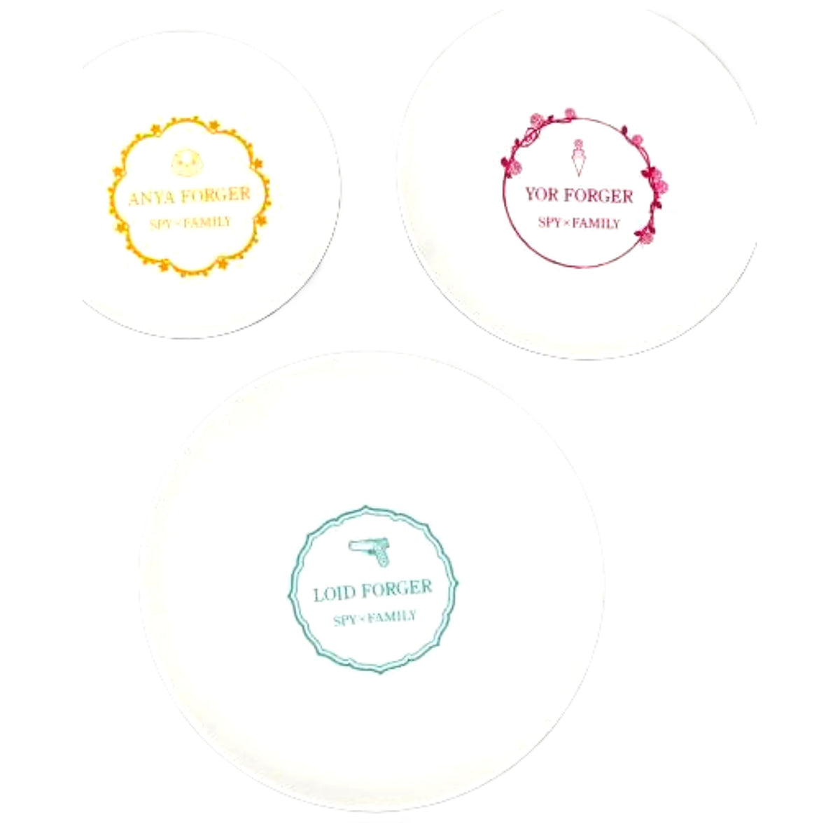 Loid Yoru Anya SPY x FAMILY Original Design Plate LAWSON Limited Ponta Members And D Point Card Members Limited Mileage Campaign Winning Items Set of 3 Plate [USED]