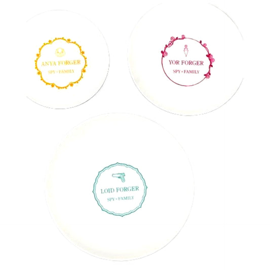 Loid Yoru Anya SPY x FAMILY Original Design Plate LAWSON Limited Ponta Members And D Point Card Members Limited Mileage Campaign Winning Items Set of 3 Plate [USED]