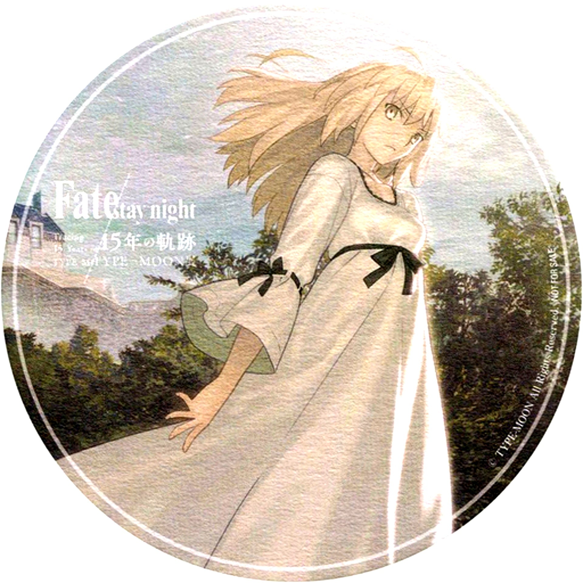 Saber Alter Coaster TYPE-MOON Exhibition Fate/stay night 15 Years of Trace Cafe Order Bonus [USED]