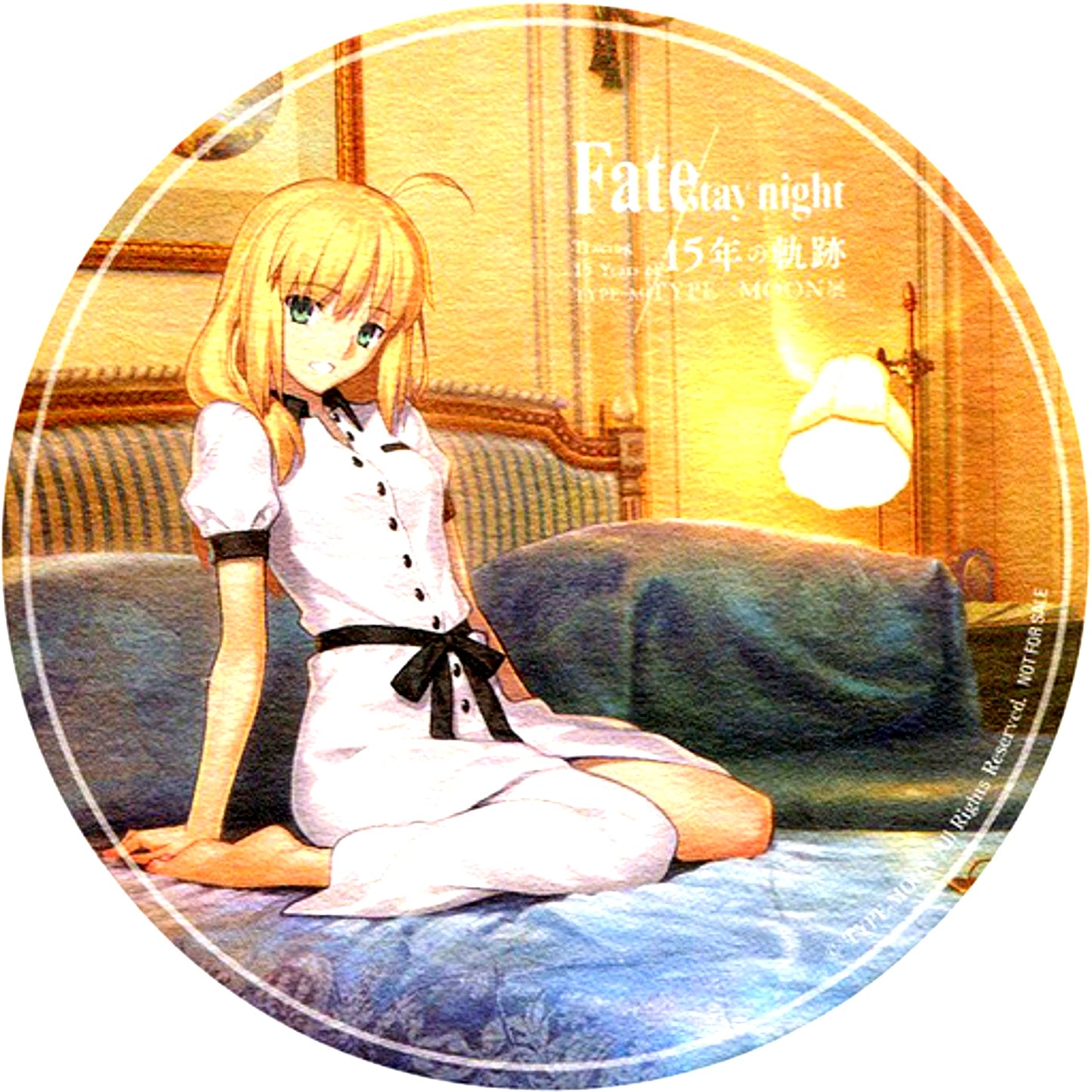 Saber Room Coaster TYPE-MOON Exhibition Fate/stay night 15 Years of Trace Cafe Order Bonus [USED]
