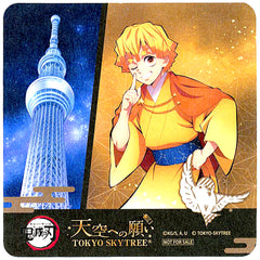 Zenitsu Agatsuma Night Sky Demon Slayer Wish to the Sky Tokyo Skytree Collabo Menu Order Bonus Original Coaster 1st Half [USED]
