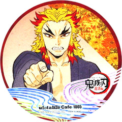 Shinjuro Rengoku Demon Slayer Entertainment District Arc x ufotable Cafe x Machi Asobi Cafe Phase 1 Drink Menu Order Bonus Coaster [USED]