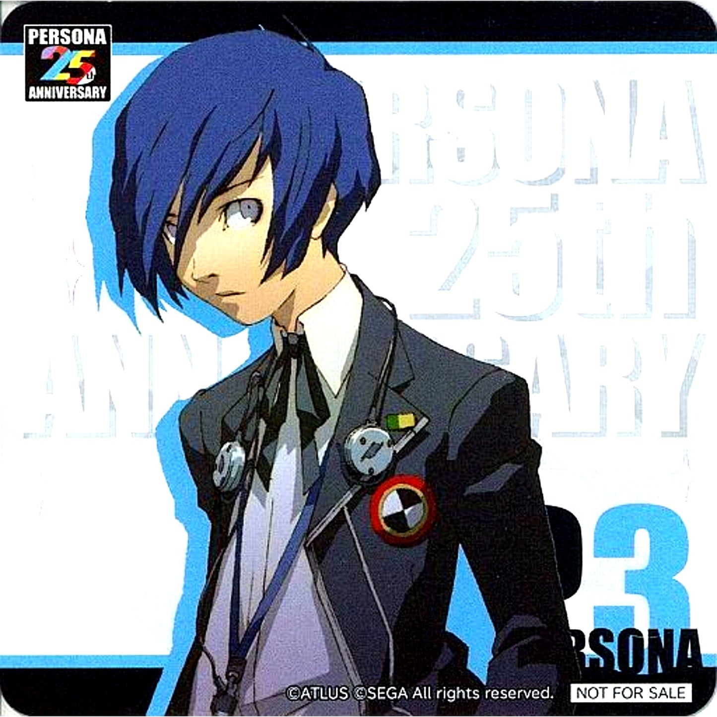 Protagonist Persona 3 Male Coaster Sega no Taiyaki x Persona 25th Anniversary Menu Order Bonus Part 1 [USED]