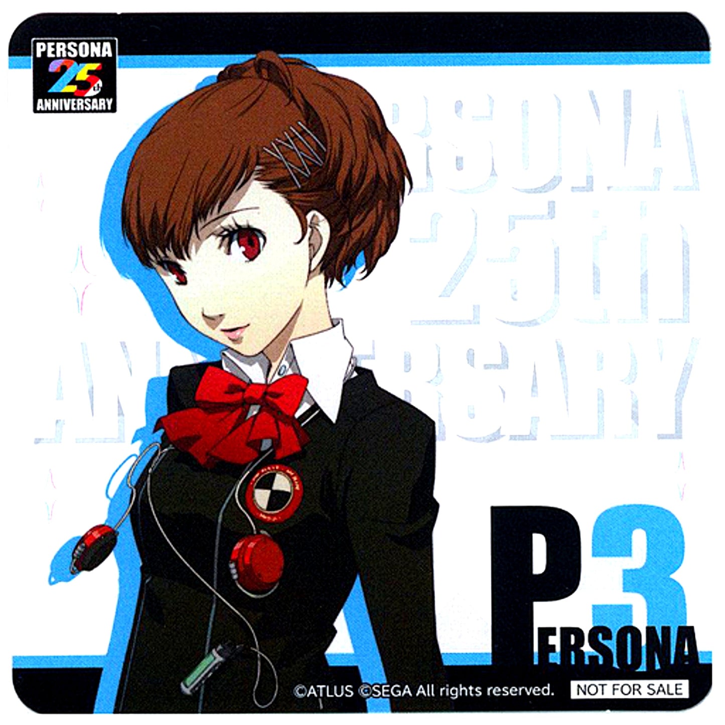 Protagonist Persona 3 Portable Female Coaster Sega no Taiyaki x Persona 25th Anniversary Menu Order Bonus Part 1 [USED]
