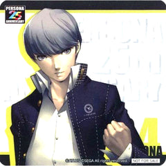 Protagonist Persona 4 White Coaster Sega no Taiyaki x Persona 25th Anniversary Menu Order Bonus Part 1 [USED]