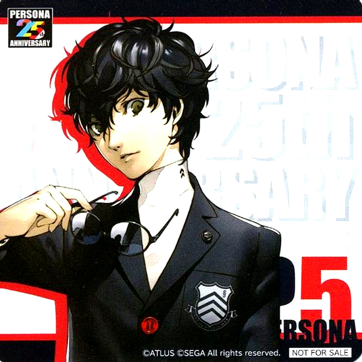 Protagonist Persona 5 Coaster Sega no Taiyaki x Persona 25th Anniversary Menu Order Bonus Part 1 [USED]